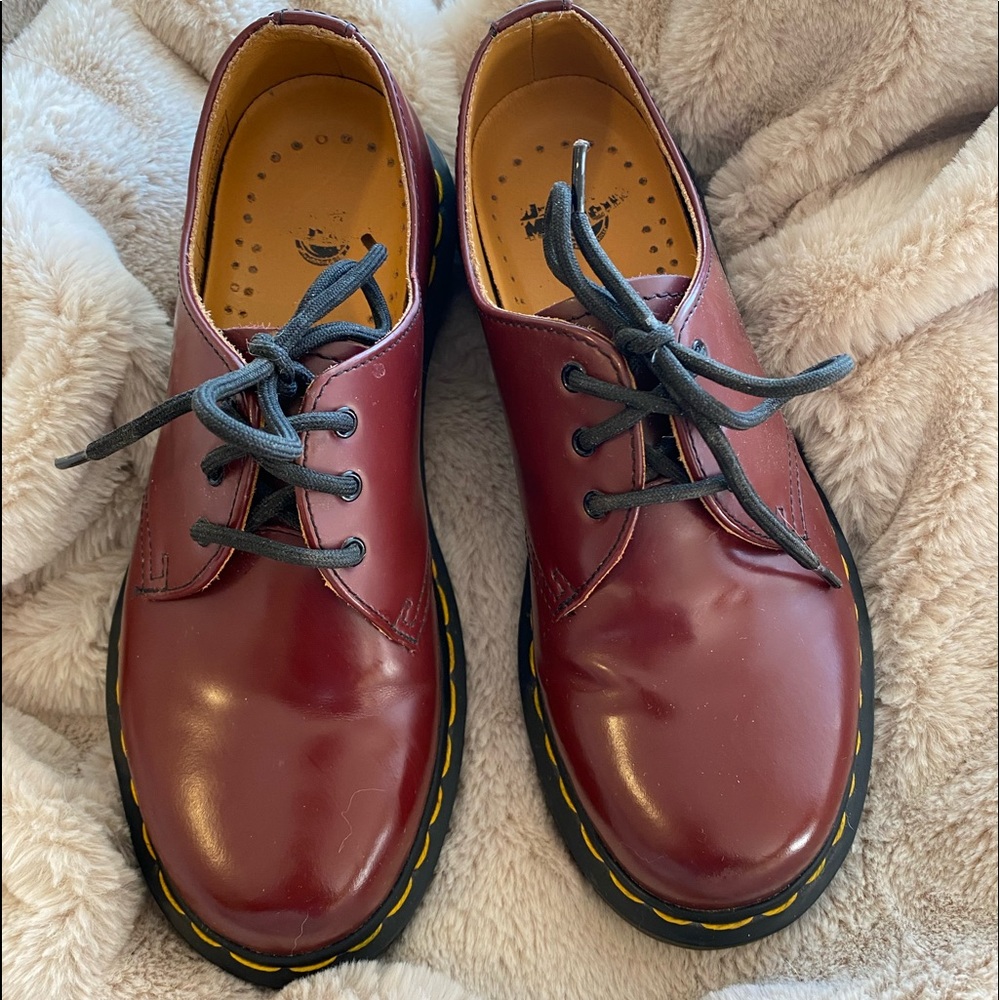 Burgundy Doc Marten Oxfords US Size 6